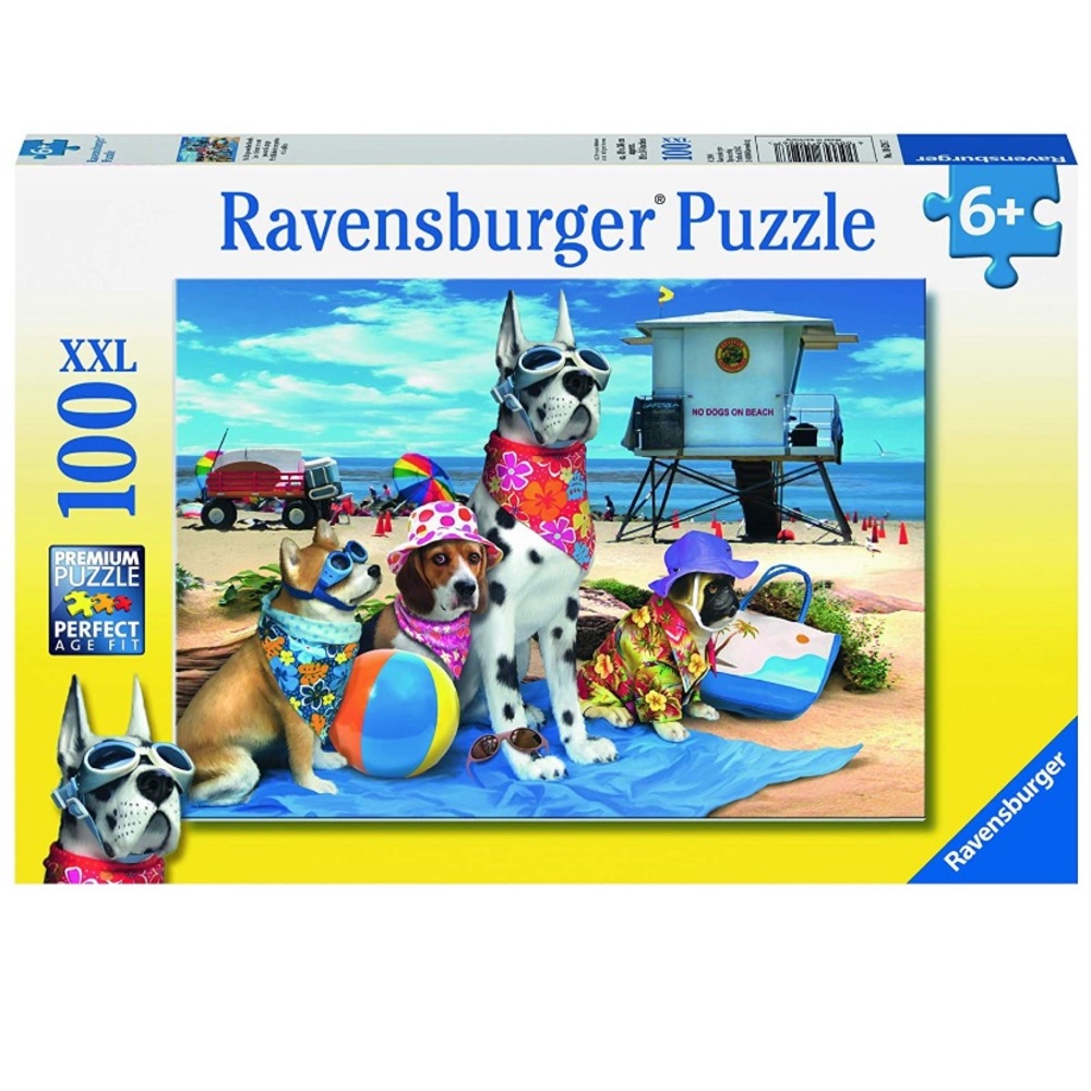 Ravensburger No Dogs on The Beach 100 Pc Puzzle